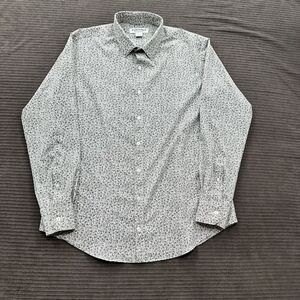Mizzen Main Shirt Men Medium Paisley Polyester Long Sleeve Designer Preppy.